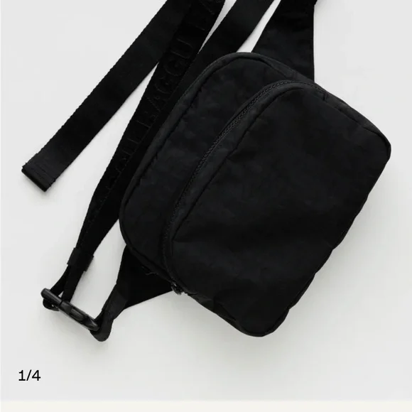 NWT BAGGU Black Belt Bag - Picture 4 of 6